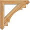 Ekena Millwork Merced Arts and Crafts Rough Sawn Bracket w/ Offset Brace, Western Red Cedar, 6"W x 30"D x 30"H BKT0604X30X30MRC03RWR - alternate 3